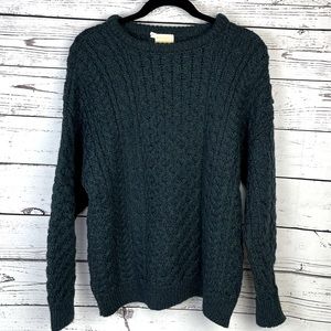 Vintage Sweaters of Ireland Traditional Irish Stitches Wool Sweater Size Small